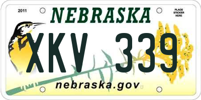 NE license plate XKV339