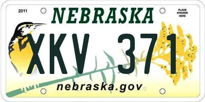 NE license plate XKV371