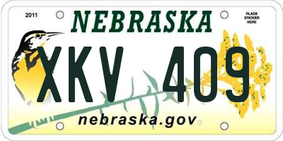 NE license plate XKV409