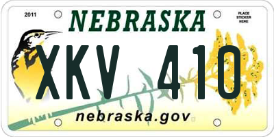 NE license plate XKV410