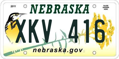 NE license plate XKV416