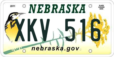 NE license plate XKV516