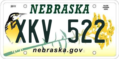 NE license plate XKV522