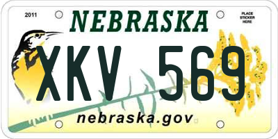 NE license plate XKV569