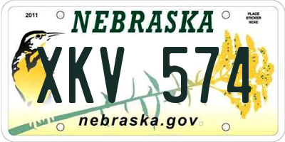NE license plate XKV574