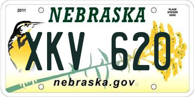 NE license plate XKV620