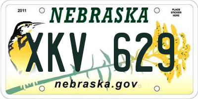 NE license plate XKV629