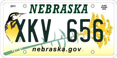 NE license plate XKV656