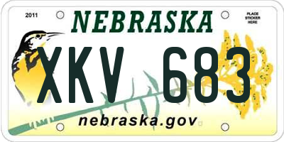 NE license plate XKV683