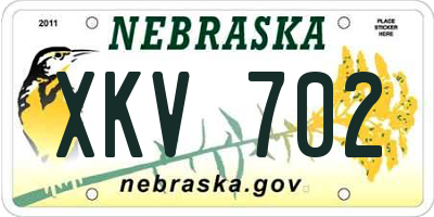 NE license plate XKV702