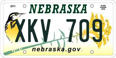 NE license plate XKV709