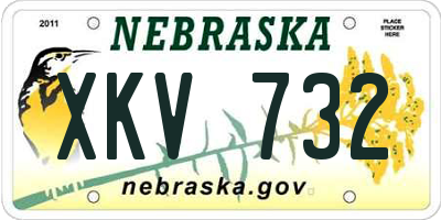 NE license plate XKV732