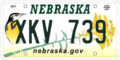 NE license plate XKV739