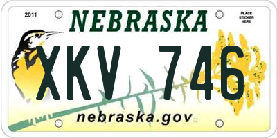 NE license plate XKV746