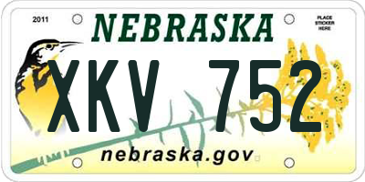 NE license plate XKV752