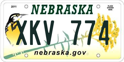 NE license plate XKV774