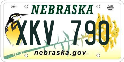 NE license plate XKV790