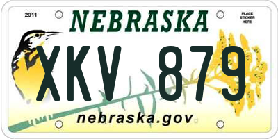 NE license plate XKV879