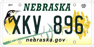 NE license plate XKV896