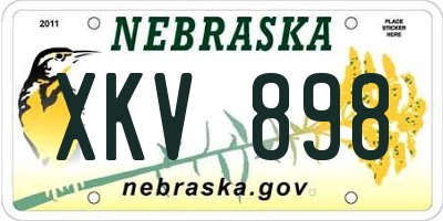 NE license plate XKV898