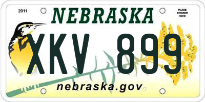 NE license plate XKV899