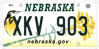 NE license plate XKV903