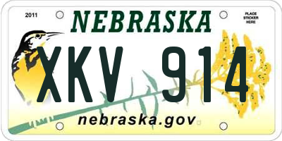 NE license plate XKV914