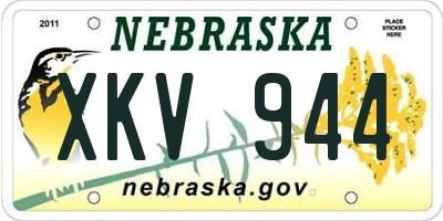NE license plate XKV944