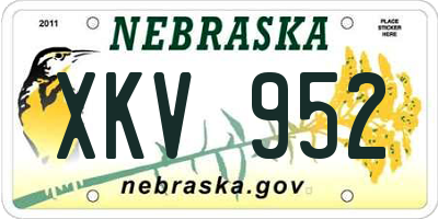 NE license plate XKV952