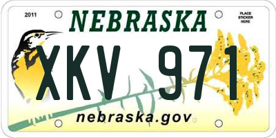 NE license plate XKV971