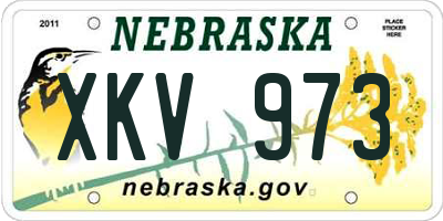 NE license plate XKV973