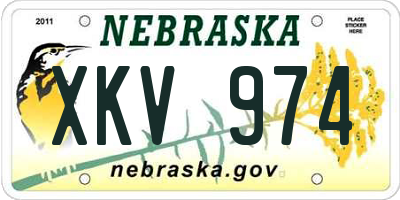 NE license plate XKV974