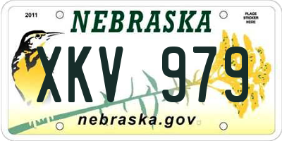 NE license plate XKV979