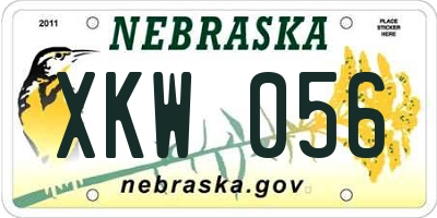 NE license plate XKW056