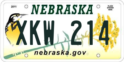 NE license plate XKW214