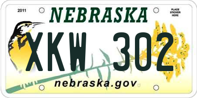 NE license plate XKW302