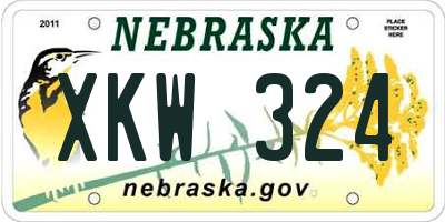NE license plate XKW324