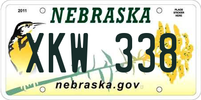 NE license plate XKW338