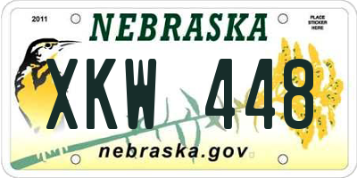 NE license plate XKW448