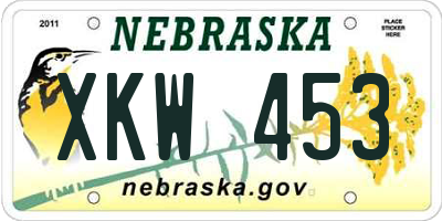 NE license plate XKW453