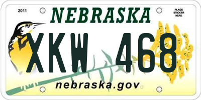 NE license plate XKW468