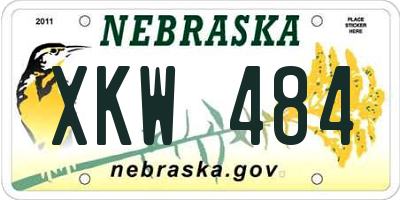 NE license plate XKW484