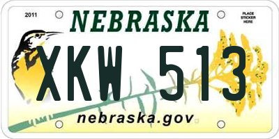 NE license plate XKW513