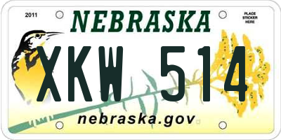NE license plate XKW514