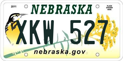 NE license plate XKW527