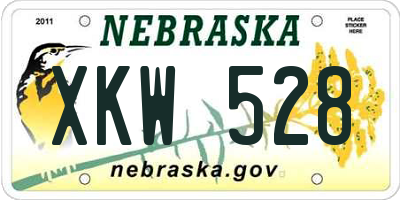 NE license plate XKW528