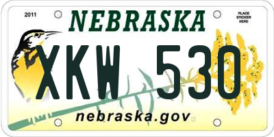 NE license plate XKW530