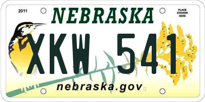 NE license plate XKW541