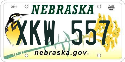 NE license plate XKW557