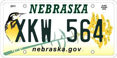 NE license plate XKW564